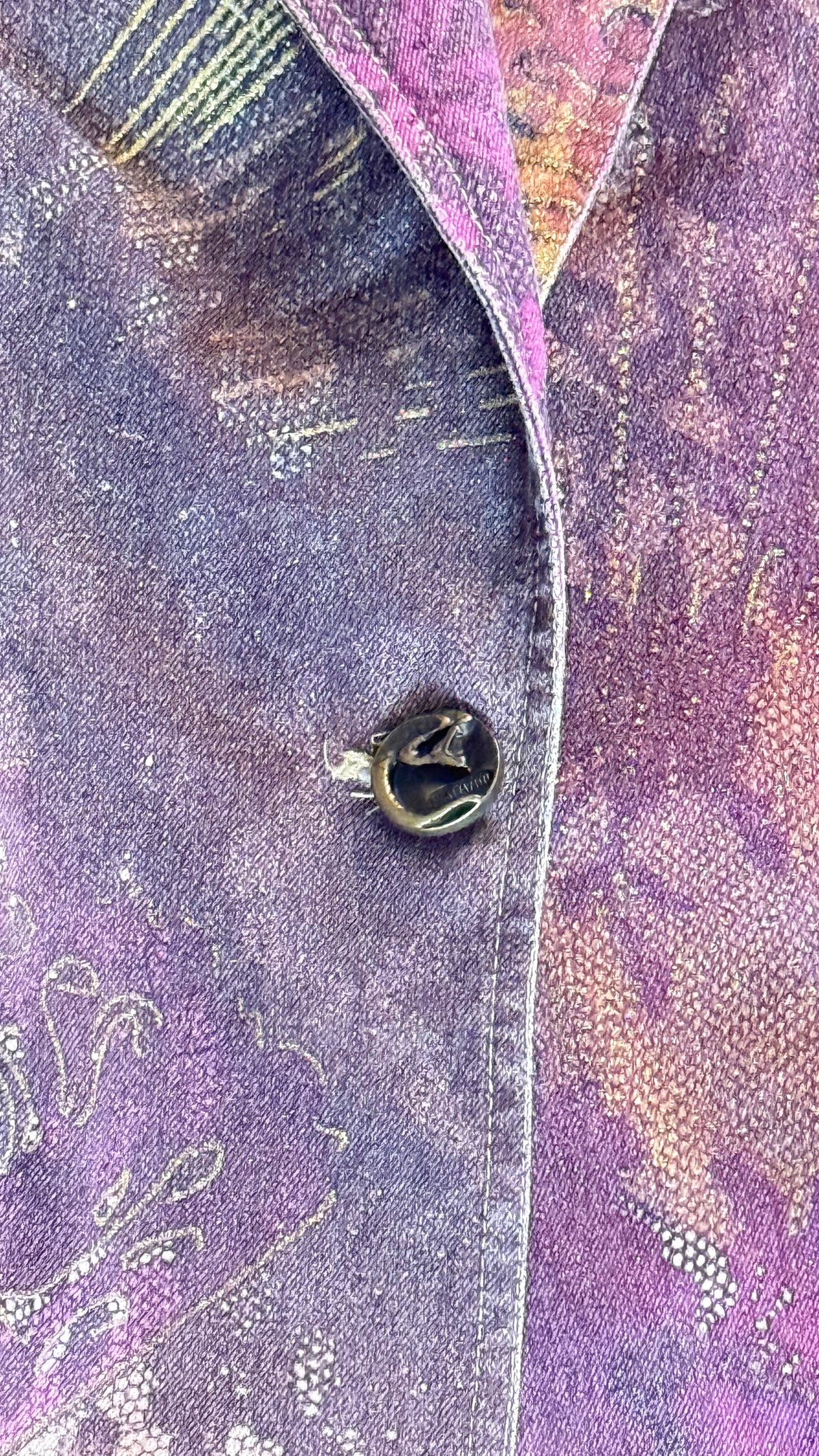 Cavalli purple patchwork blazer