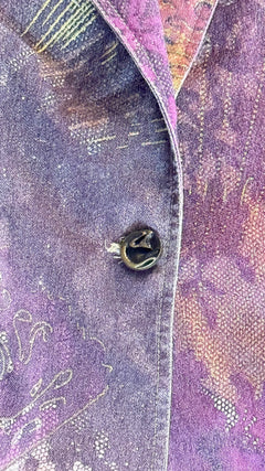 Cavalli purple patchwork blazer