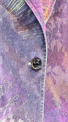 Cavalli purple patchwork blazer