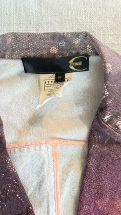 Cavalli purple patchwork blazer