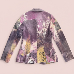 Cavalli purple patchwork blazer