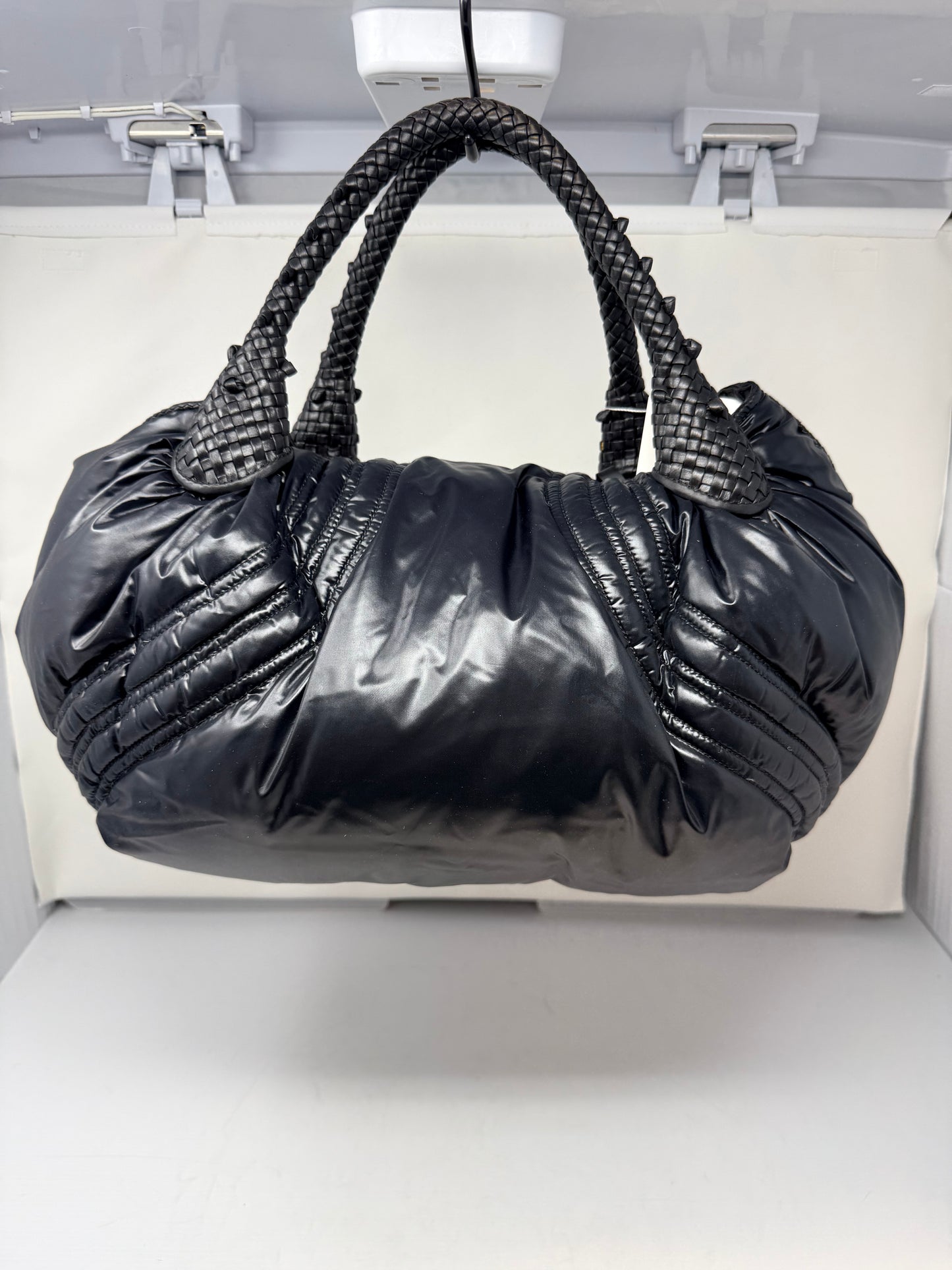 Fendi x Moncler Collab Black Puffy Spy Bag