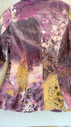 Cavalli purple patchwork blazer