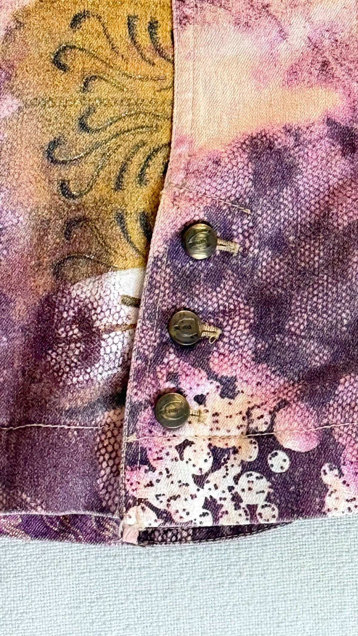 Cavalli purple patchwork blazer