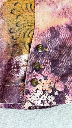 Cavalli purple patchwork blazer