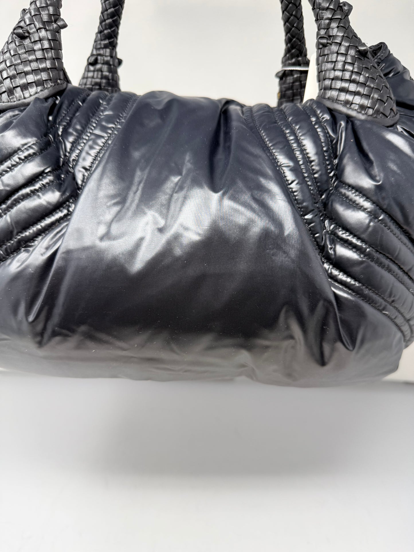 Fendi x Moncler Collab Black Puffy Spy Bag