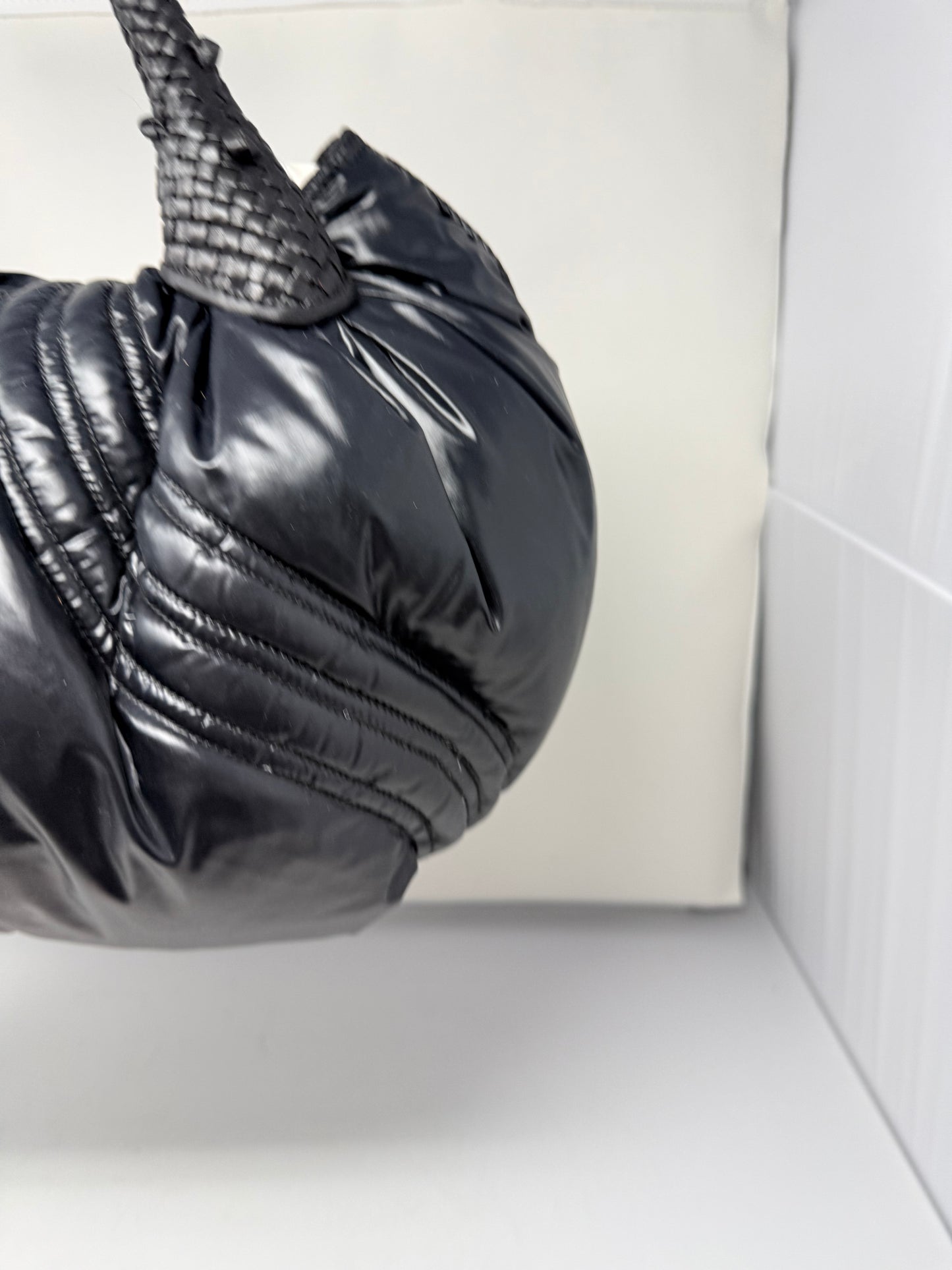 Fendi x Moncler Collab Black Puffy Spy Bag