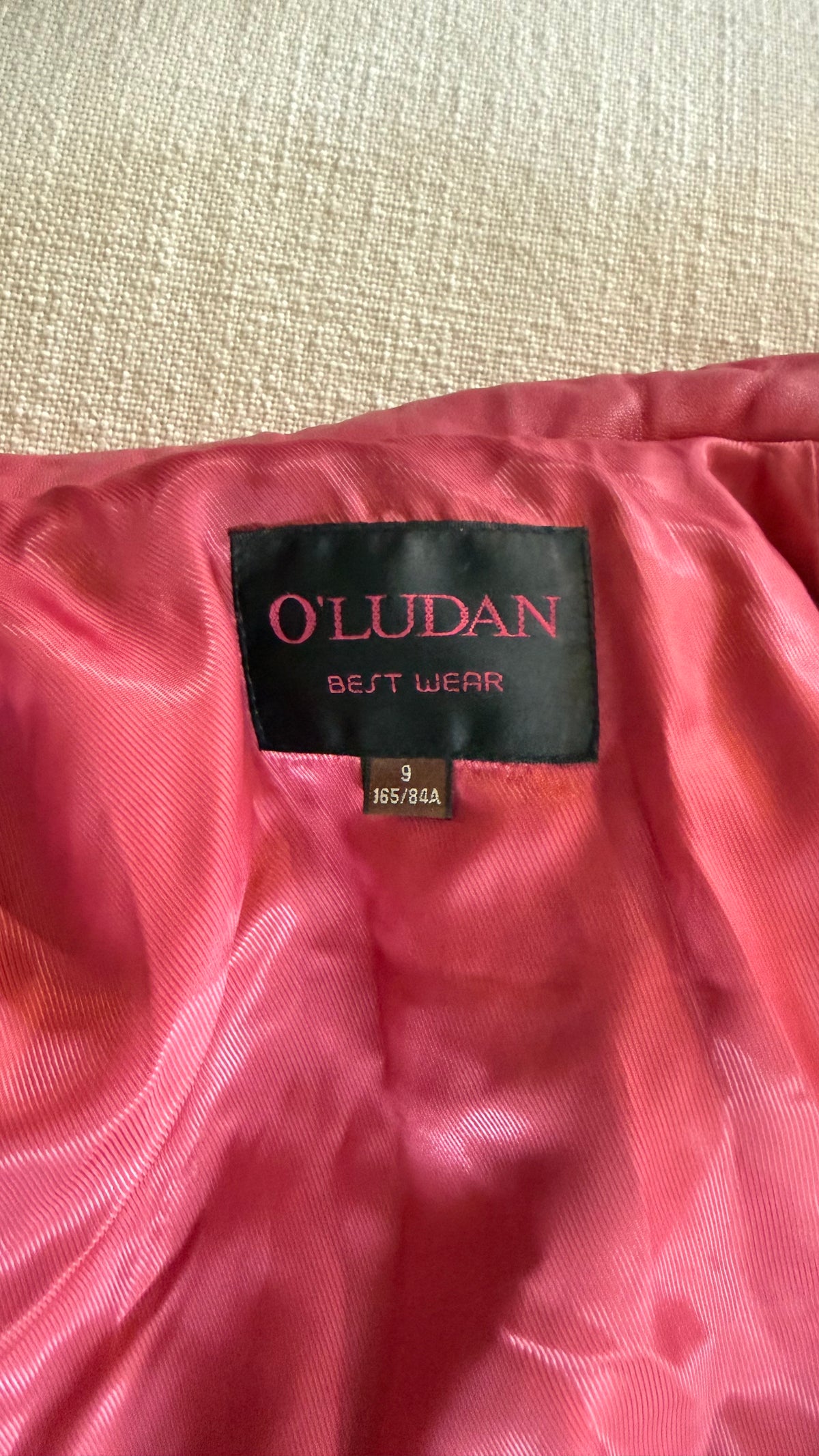 Vintage Hot Pink Leather Moto Jacket