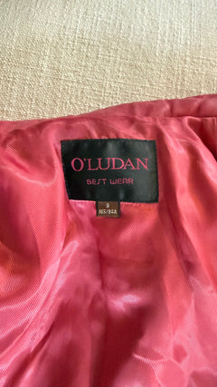 Vintage Hot Pink Leather Moto Jacket