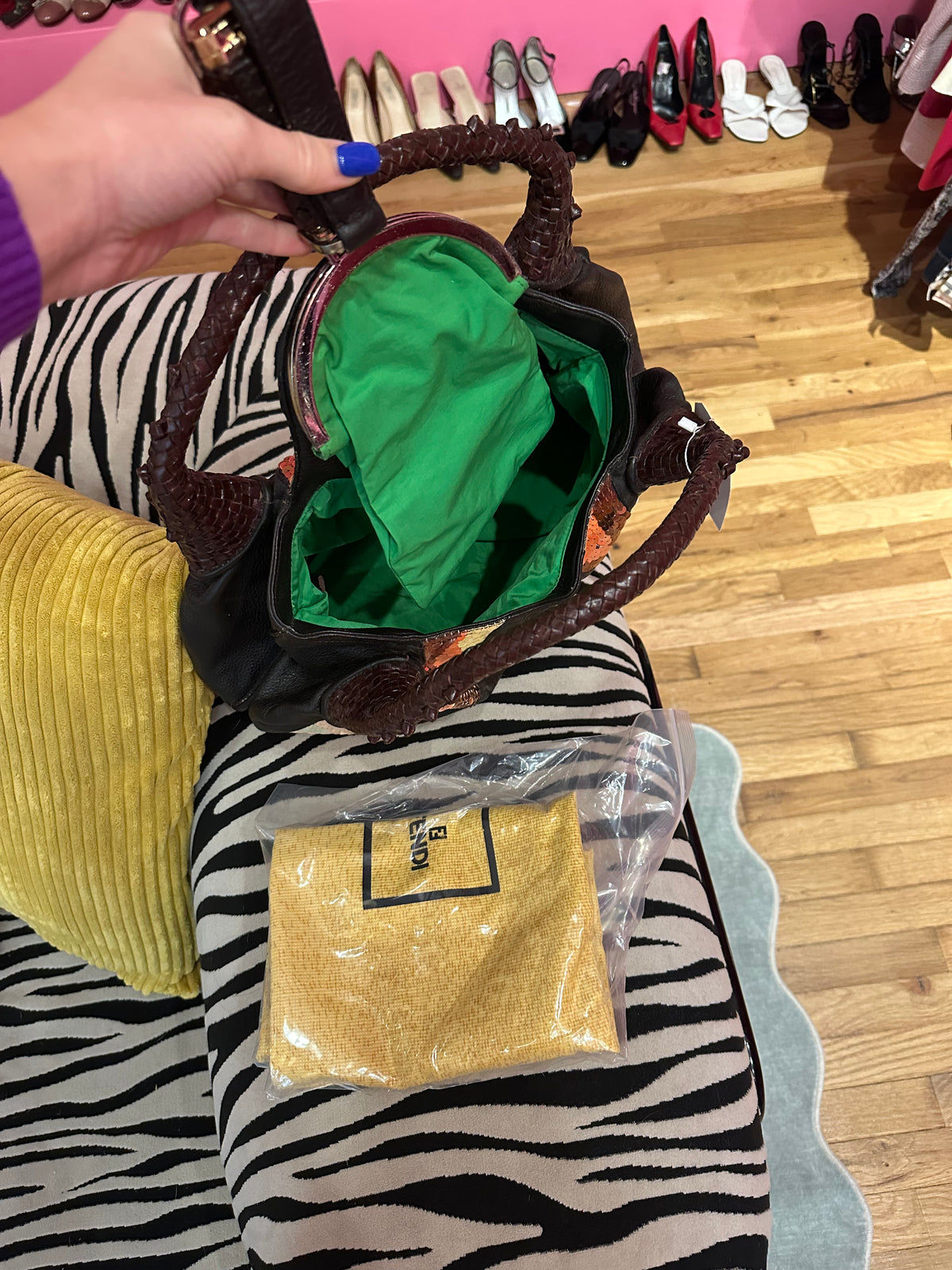 Fendi Spy Multicolor Sequin (comes with original duster)