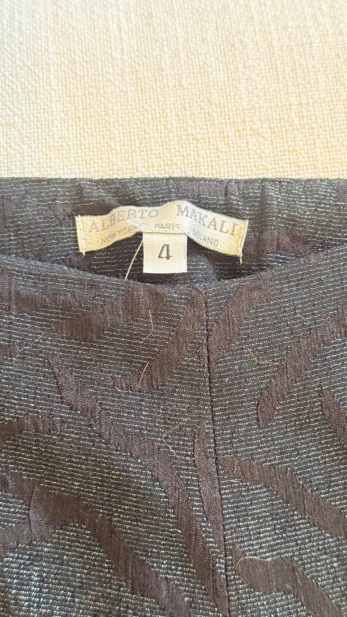 Alberto Makali Metallic Zebra Stripe Skinny Pants