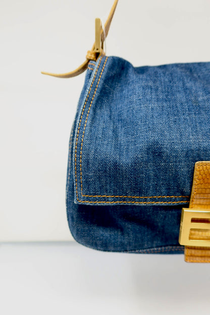 Fendi Denim Mama Baugette