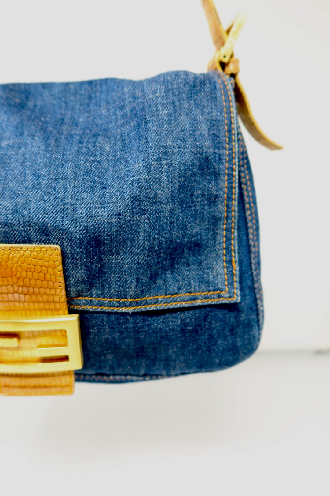 Fendi Denim Mama Baugette