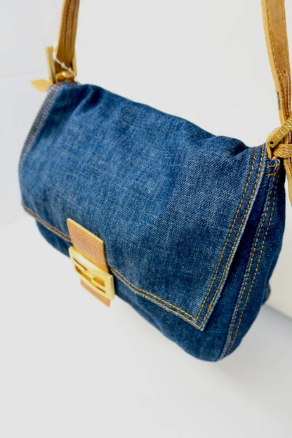 Fendi Denim Mama Baugette
