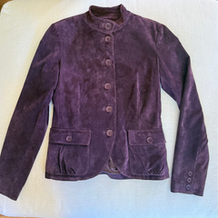 Vintage Caché Deep Purple Suede Jacket