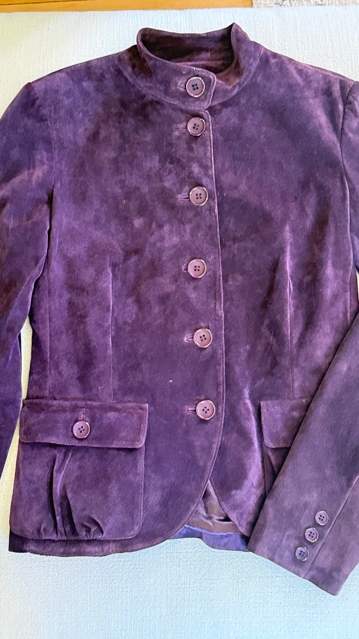 Vintage Caché Deep Purple Suede Jacket
