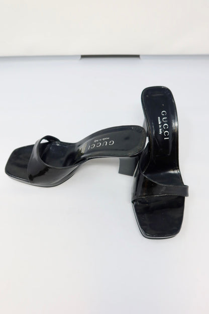 Gucci Tom Ford Era Pantent Leather Black Heels - 34.5 IT