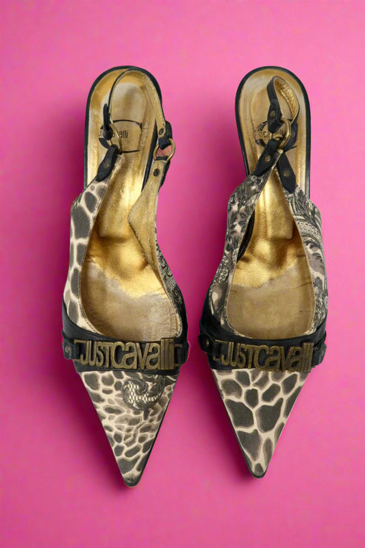 Roberto Cavalli Just Cavalli Giraffe Heels - 38 EU