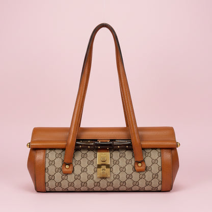 Gucci Bamboo Top Handle Shoulder Bag Light Brown