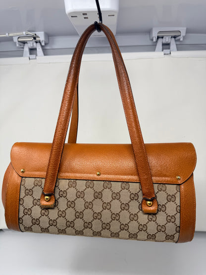 Gucci Bamboo Top Handle Shoulder Bag Light Brown