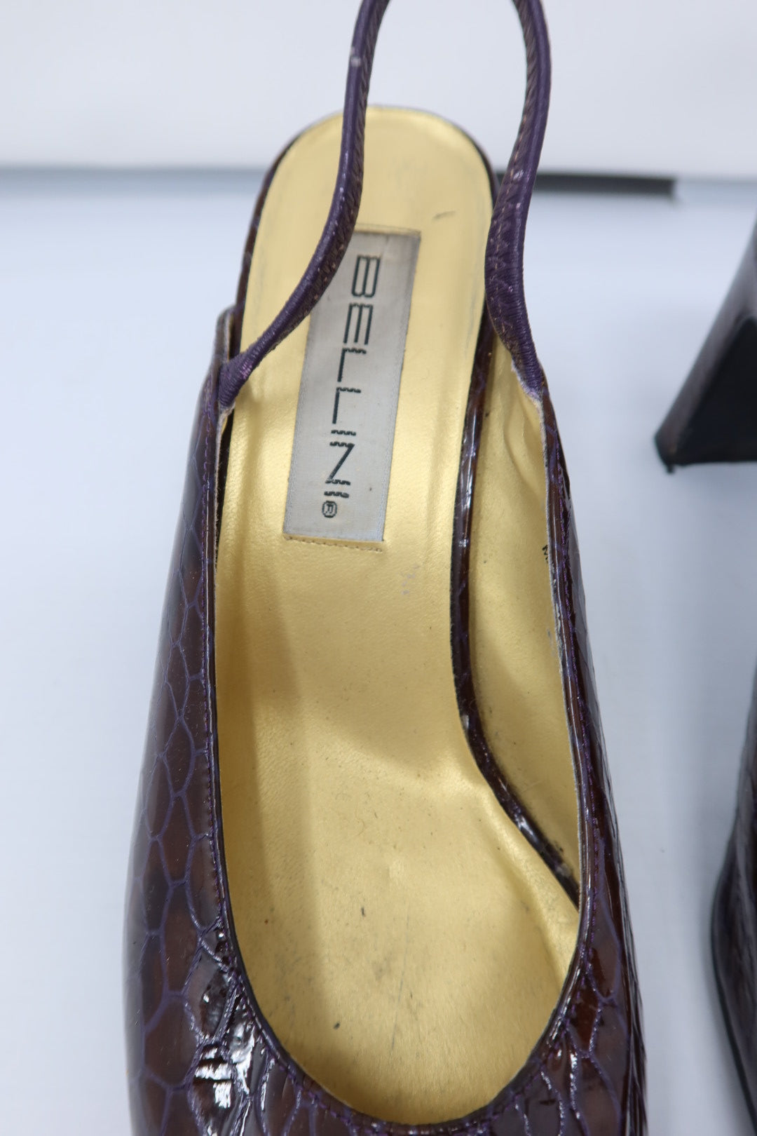 Purple Snakeskin Vintage Heels - 9 US