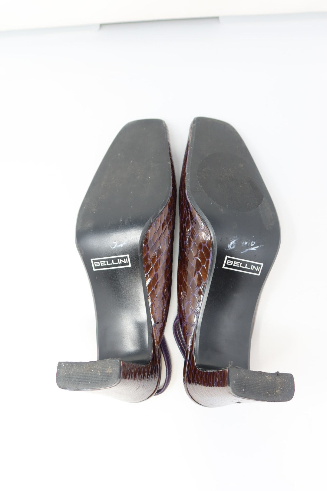 Purple Snakeskin Vintage Heels - 9 US