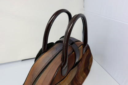 Christian Dior Double Saddle Brown Nylon Handbag