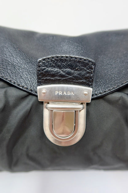 90s Prada Nylon and Leather Tessuto Easy