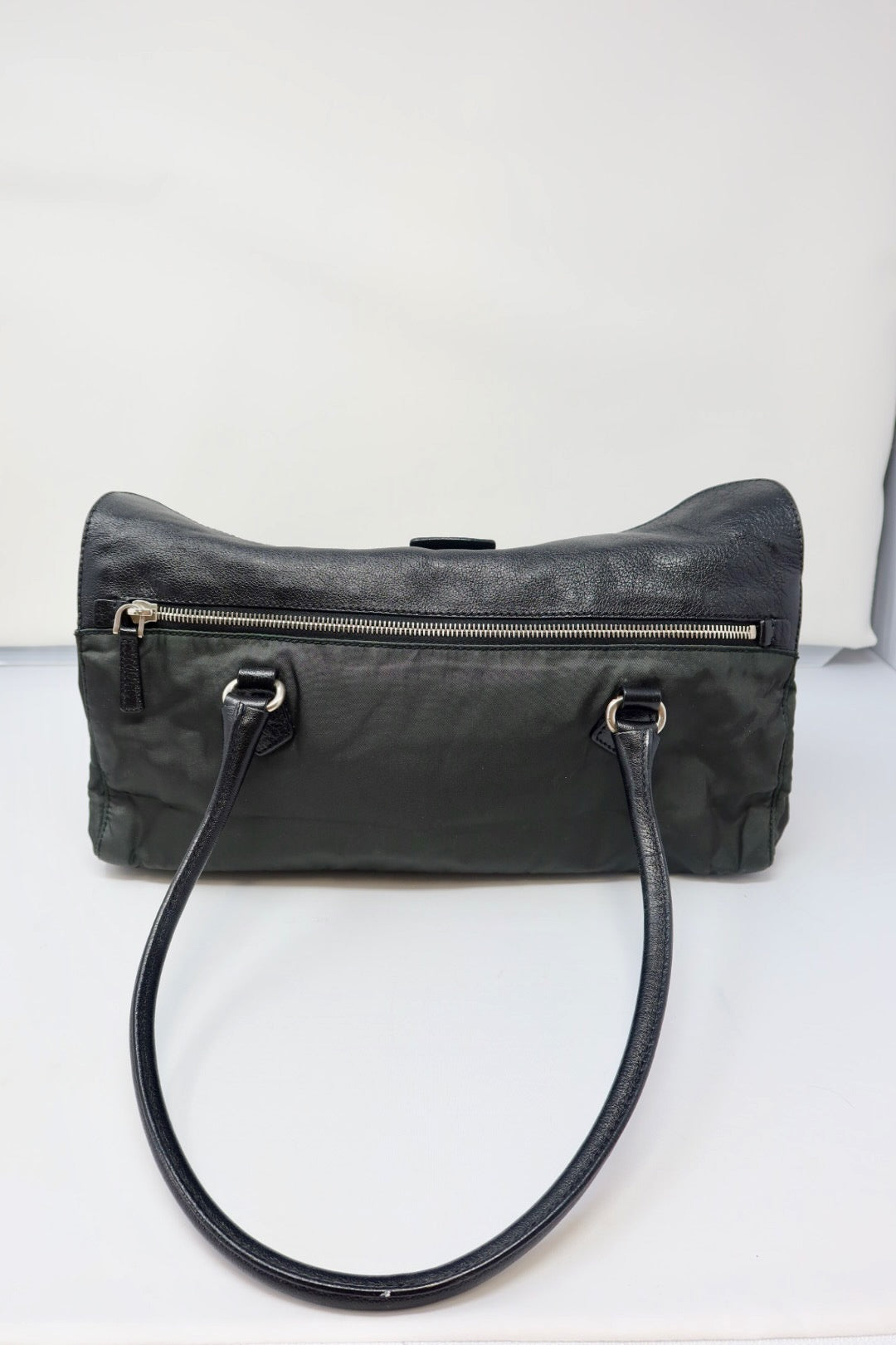 90s Prada Nylon and Leather Tessuto Easy