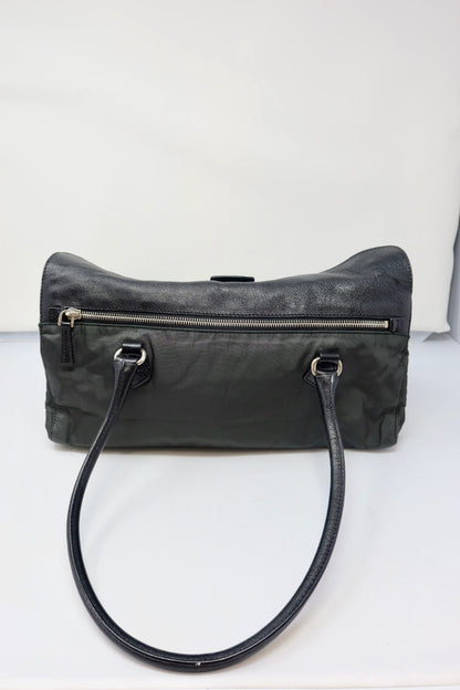 90s Prada Nylon and Leather Tessuto Easy
