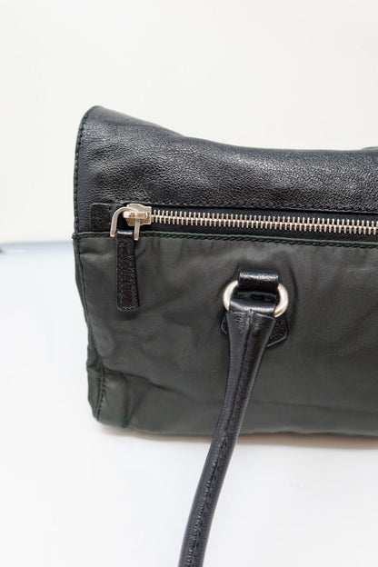 90s Prada Nylon and Leather Tessuto Easy