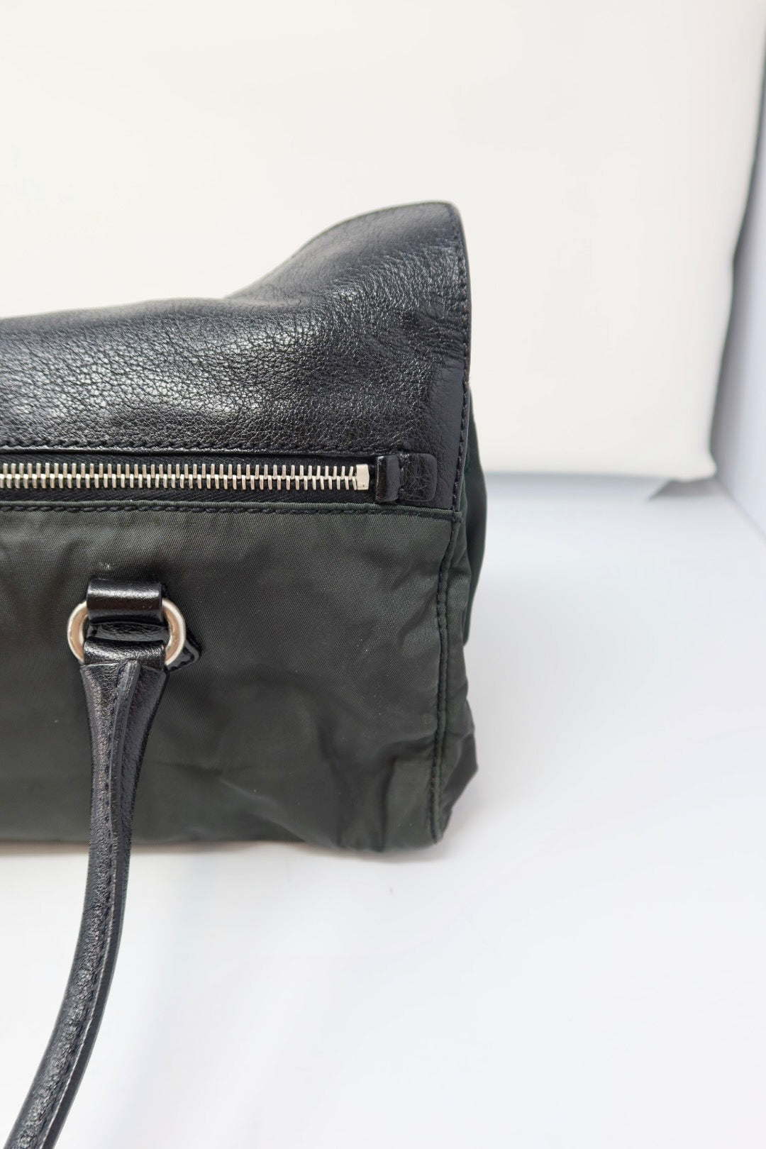 90s Prada Nylon and Leather Tessuto Easy