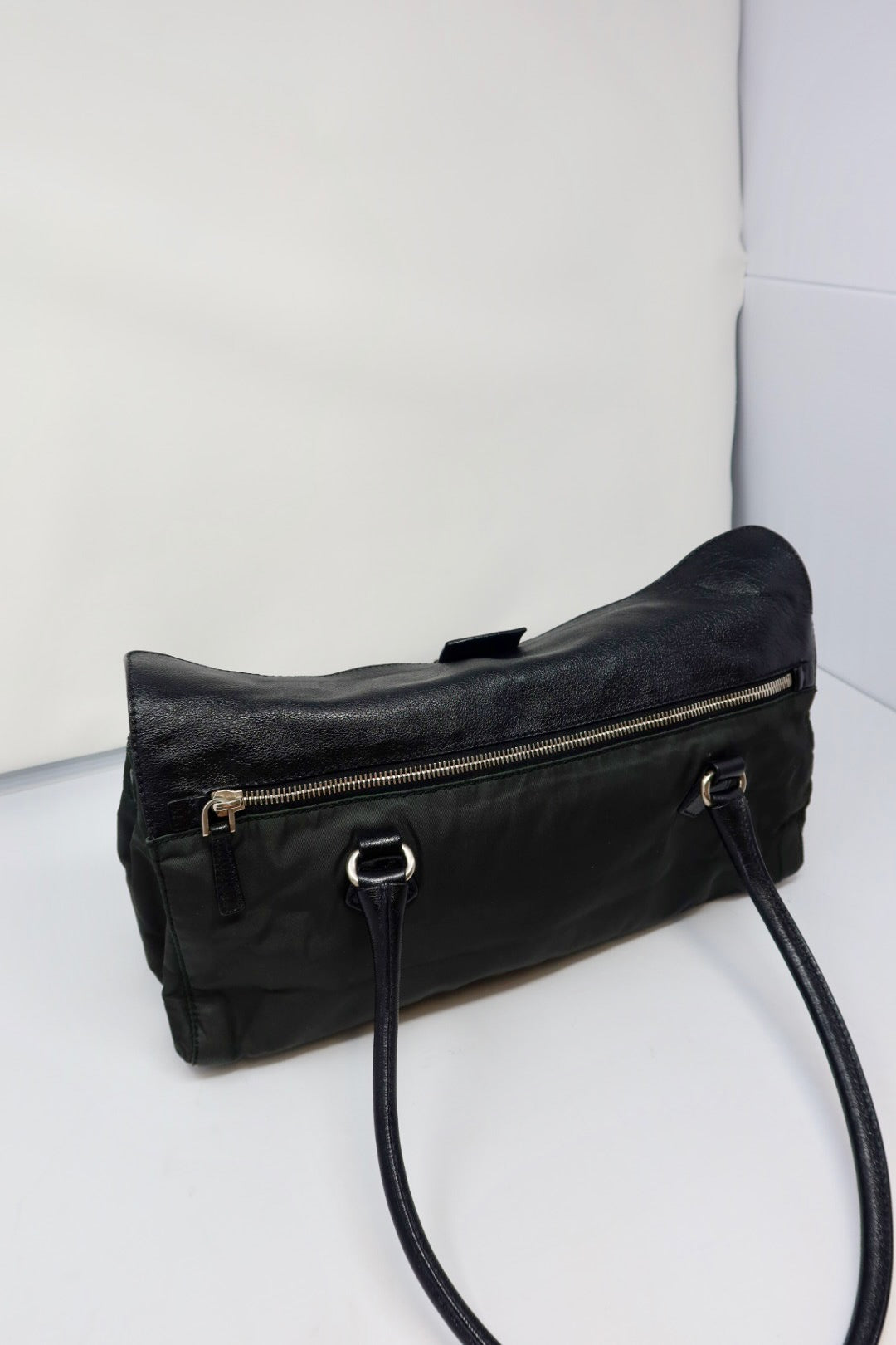 90s Prada Nylon and Leather Tessuto Easy