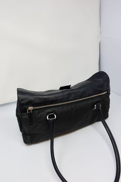 90s Prada Nylon and Leather Tessuto Easy