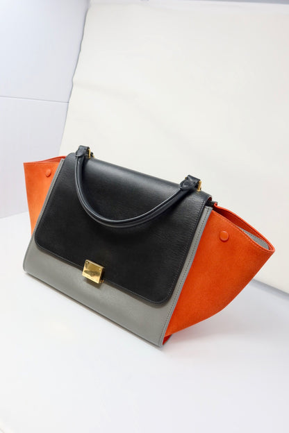 Celine Tri-Color Trapeze Medium Hand Bag