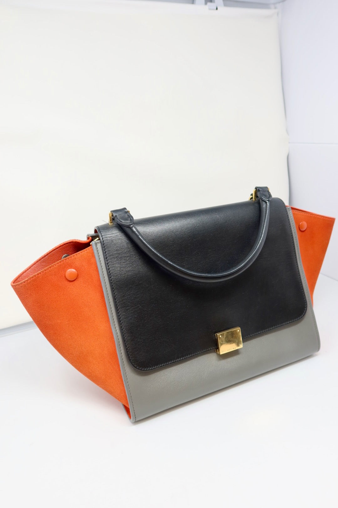 Celine Tri-Color Trapeze Medium Hand Bag