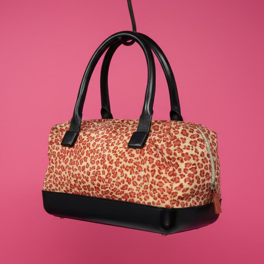 Bottega Veneta Leopard Print Nylon Hand Bag