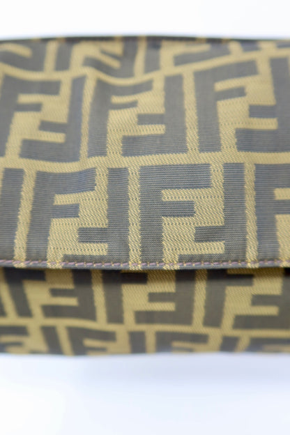 Fendi Zucca Brown Canvas Shoulder Bag