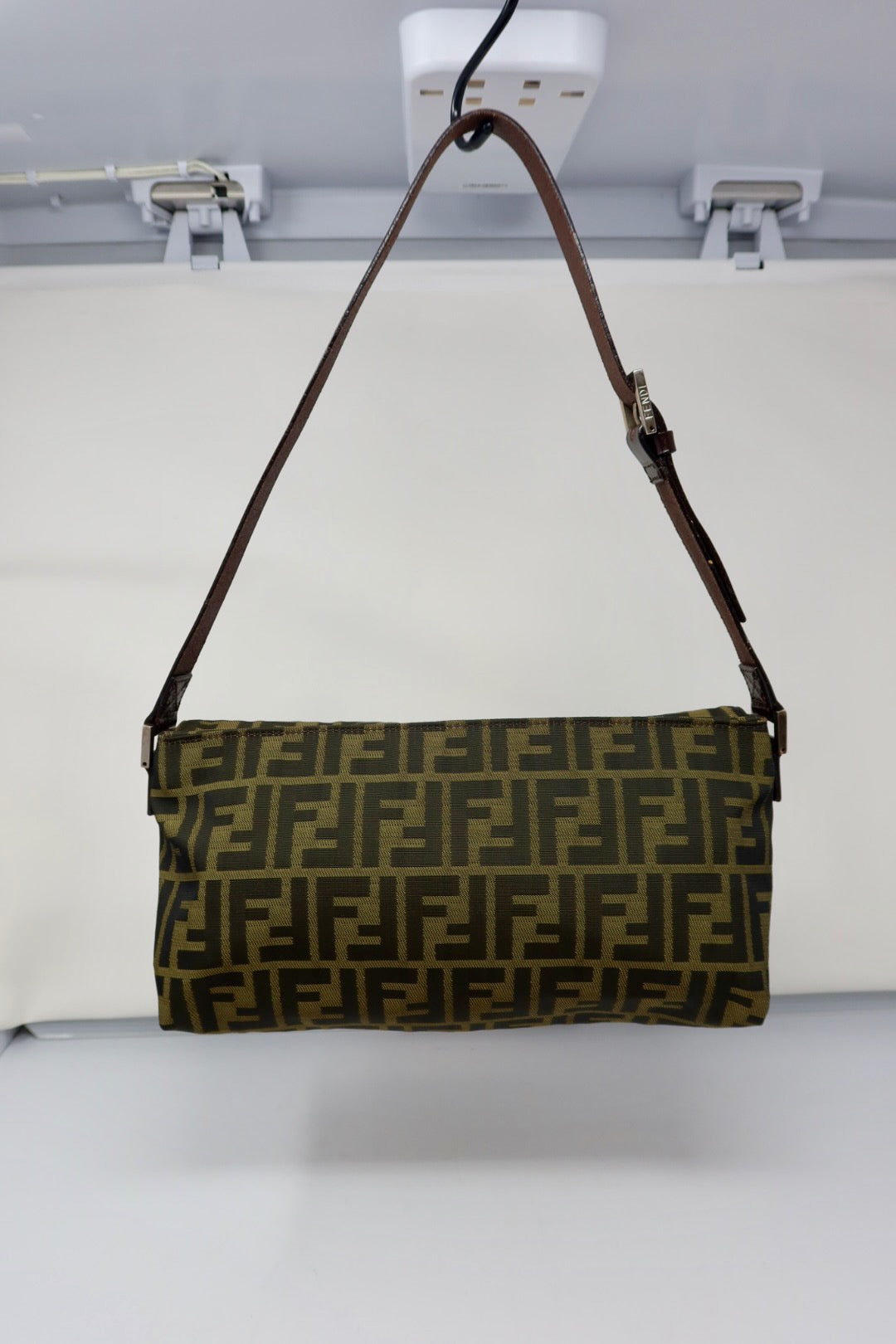 Fendi Zucca Brown Canvas Shoulder Bag