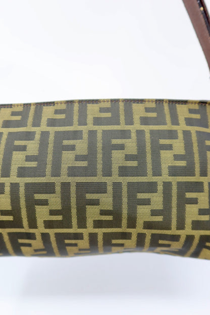 Fendi Zucca Brown Canvas Shoulder Bag