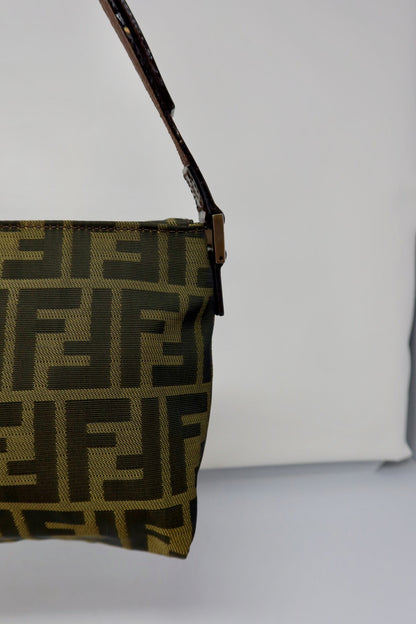 Fendi Zucca Brown Canvas Shoulder Bag