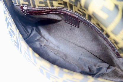 Fendi Zucca Brown Canvas Shoulder Bag