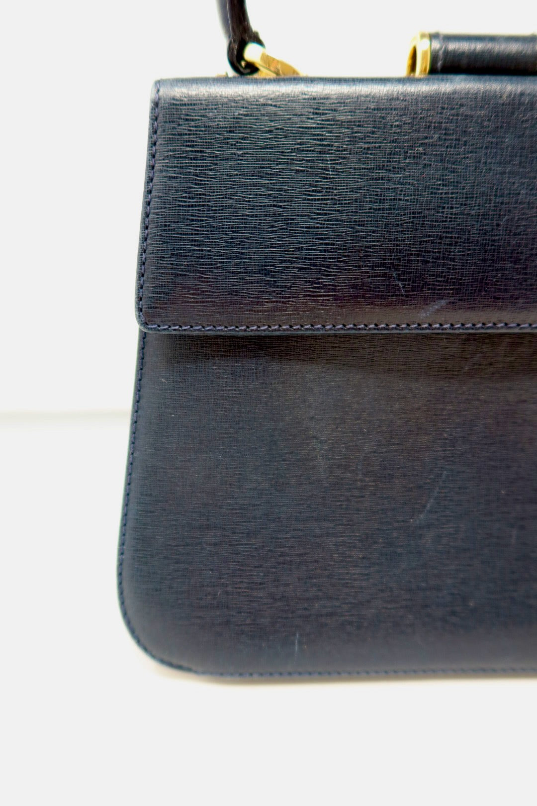 Salvatore Ferragamo Black Leather Hand Bag