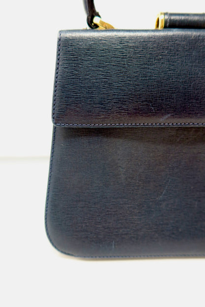 Salvatore Ferragamo Black Leather Hand Bag