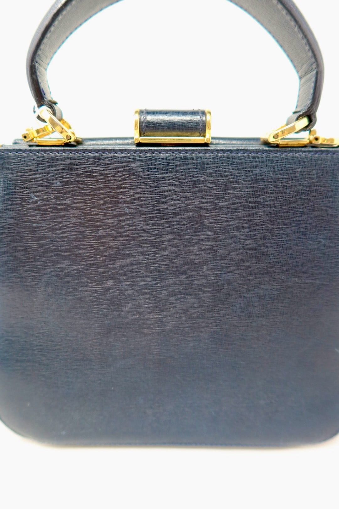 Salvatore Ferragamo Black Leather Hand Bag