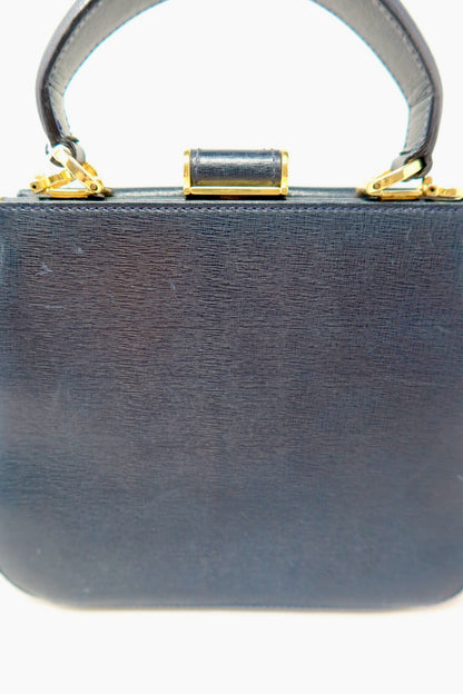 Salvatore Ferragamo Black Leather Hand Bag