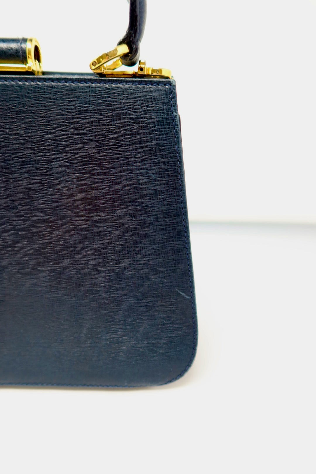Salvatore Ferragamo Black Leather Hand Bag