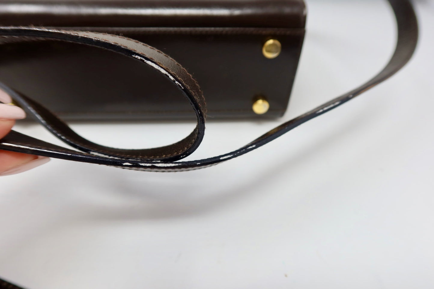 Salvatore Ferragamo Brown Gancini Leather Shoulder Bag