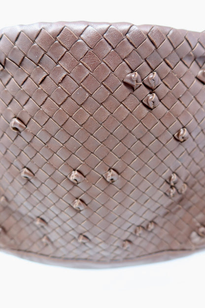 Bottega Veneta Intrecciato Brown Leather Shoulder Bag