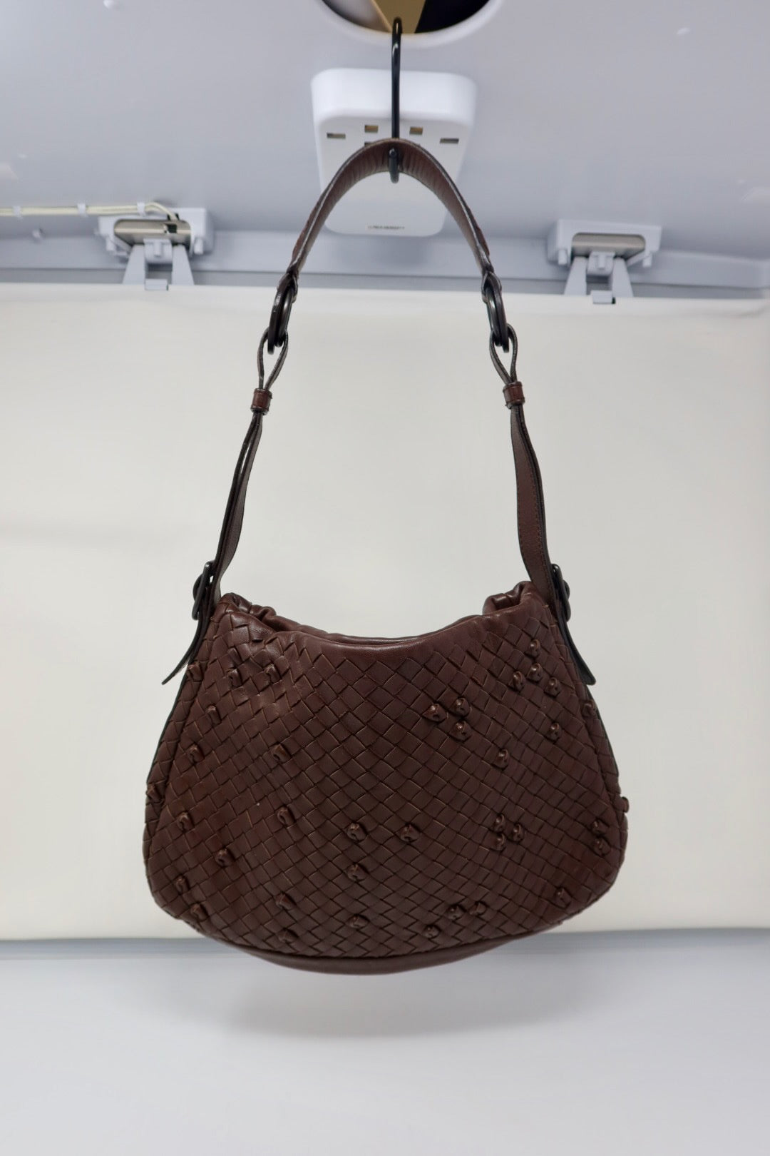 Bottega Veneta Intrecciato Brown Leather Shoulder Bag